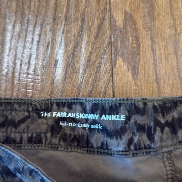 Ag Adriano Goldshmied the Farrah high rise velvet printed pant 29 - Picture 6 of 13